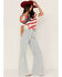Image #2 - Shyanne Women's Americana Southwestern Flag Cold Shoulder Graphic Tee, Ivory, hi-res