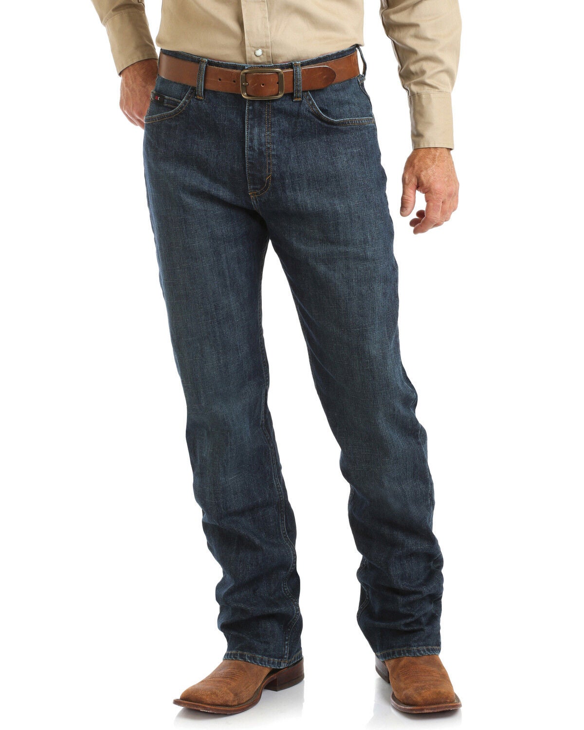 Image #2 - Wrangler 20X Men's Thundercloud Competition Stretch Relaxed Bootcut Jeans, Blue, hi-res