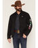Image #1 - Ariat Men's Printed Concealed Carry Softshell Jacket, Black, hi-res