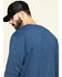 Carhartt Men's Loose Fit Heavyweight Long Sleeve Logo Pocket Work T-Shirt - Big & Tall, Heather Blue, hi-res