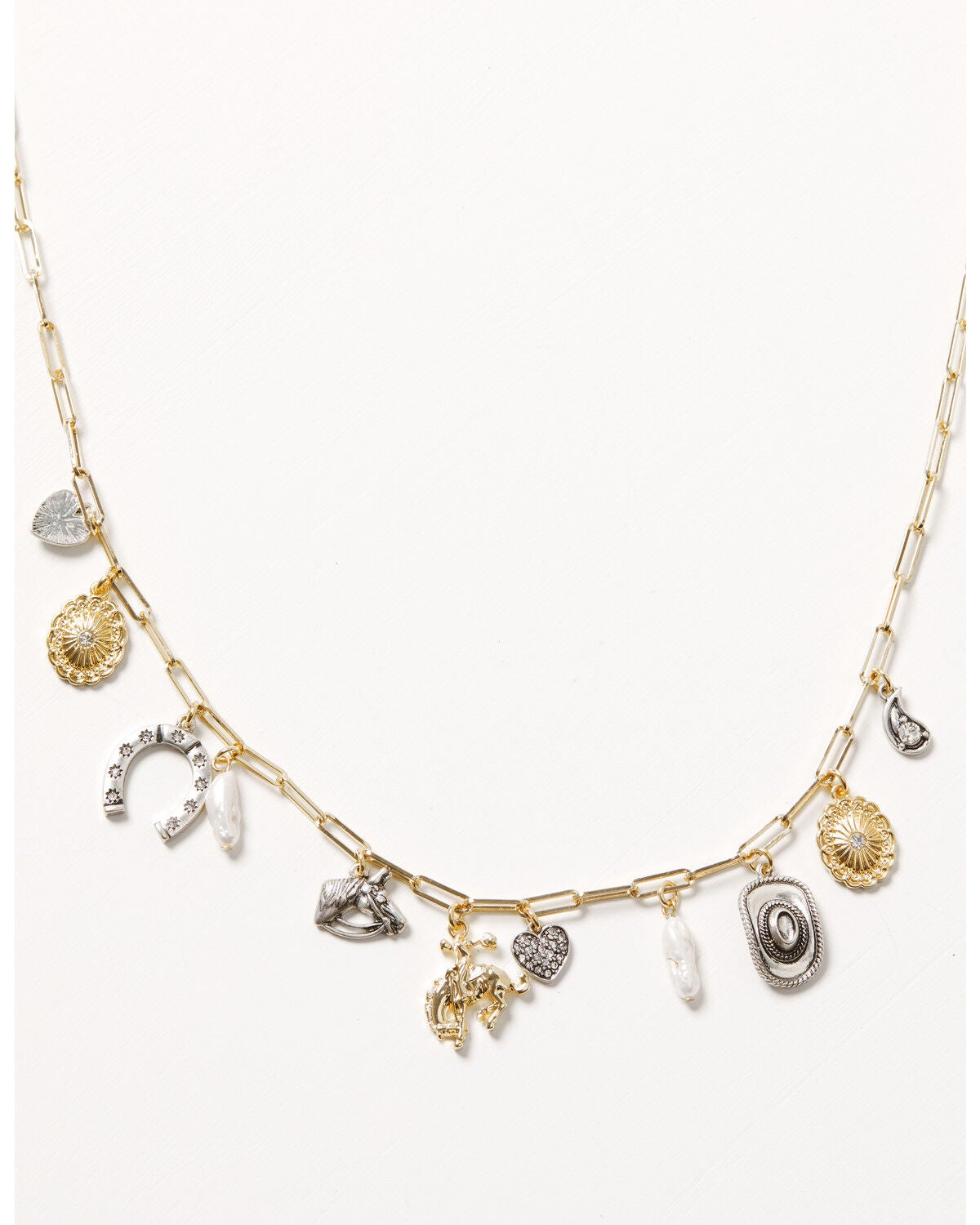Image #1 - Shyanne Women's Western Muse Cowgirl Charm Necklace, Gold, hi-res