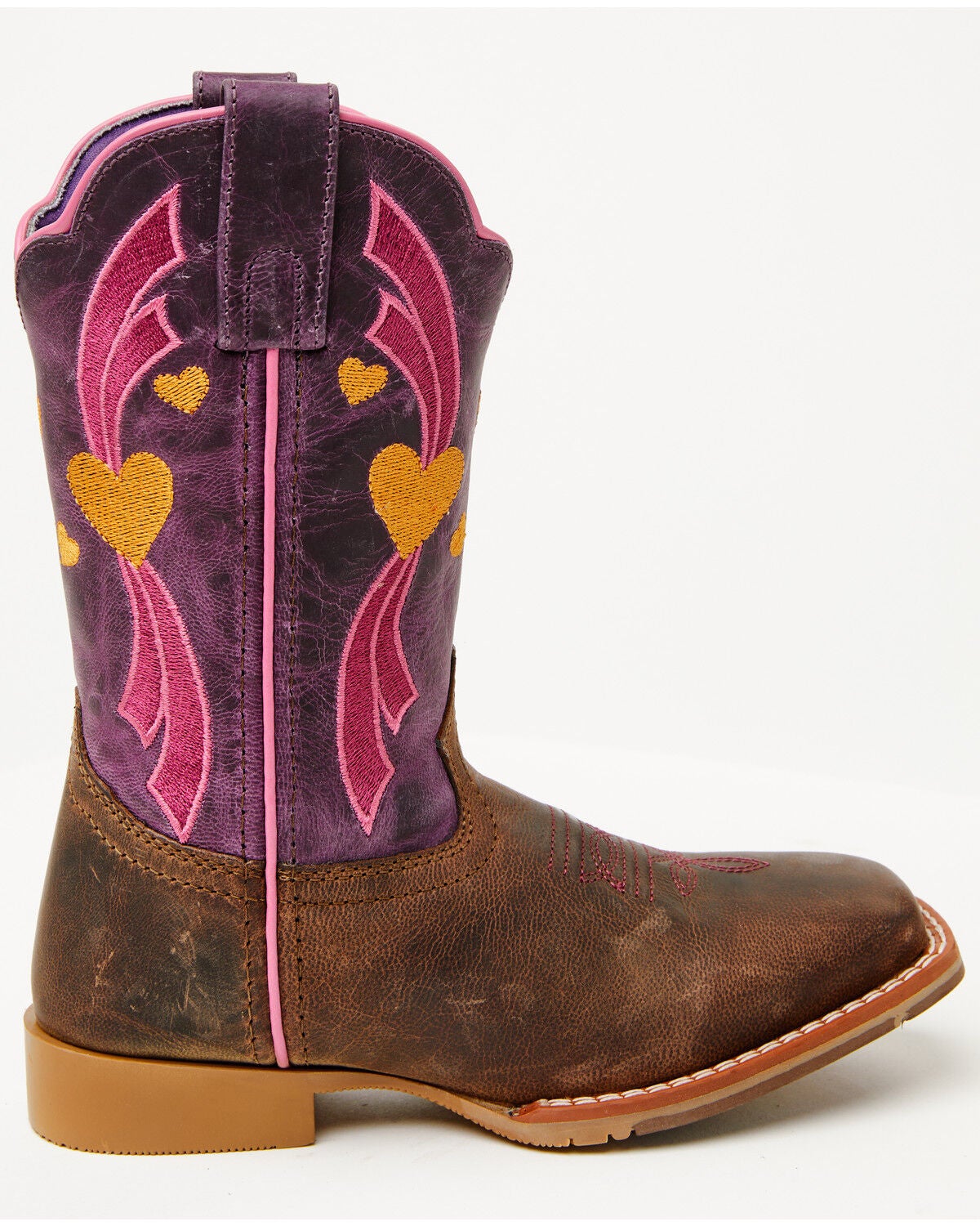Image #2 - Dan Post Little Girls' Lottie Western Boots - Broad Square Toe, Tan, hi-res