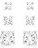 Image #1 - Montana Silversmiths Women's Shine Bright Triple Crystal Post Earring Set - 3 Piece, Silver, hi-res