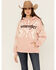 Image #1 - Wrangler Retro Women's Southwestern Logo Hoodie, Pink, hi-res