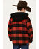 Image #4 - Urban Republic Little Boys' Plaid Print Wool Hooded Jacket, Red, hi-res