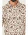Image #3 - Cody James Men's Red River Floral Print Short Sleeve Button-Down Stretch Western Shirt, Tan, hi-res