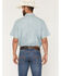 Image #4 - Gibson Trading Co Men's Basic Satin Striped Short Sleeve Snap Western Shirt, Light Blue, hi-res