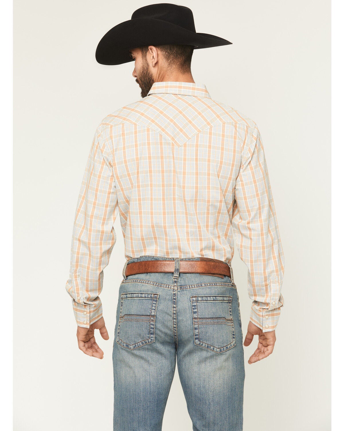Image #4 - Cody James Men's Tanhue Plaid Print Long Sleeve Snap Western Shirt - Big, Sand, hi-res