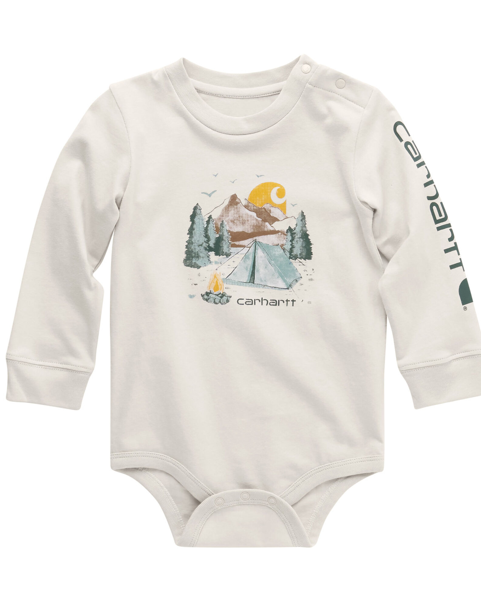 Carhartt Infant Boys Camping Logo Long Sleeve Onesie Sheplers