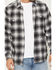 Image #2 - Levi's Men's Scottie Plaid Print Long Sleeve Button-Down Flannel Shirt, Charcoal, hi-res