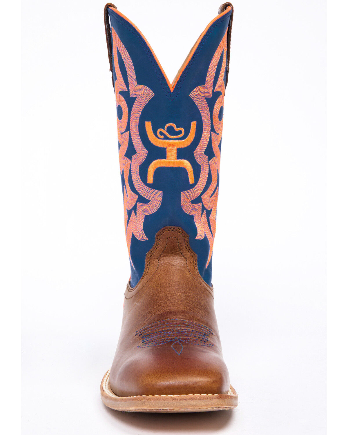 blue and orange cowboy boots