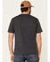 HOOey Men's Charcoal Southwestern Lock-Up Logo Short Sleeve T-Shirt , Charcoal, hi-res