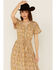 Cotton & Rye Women's Ditsy Floral Print Dress, Tan, hi-res