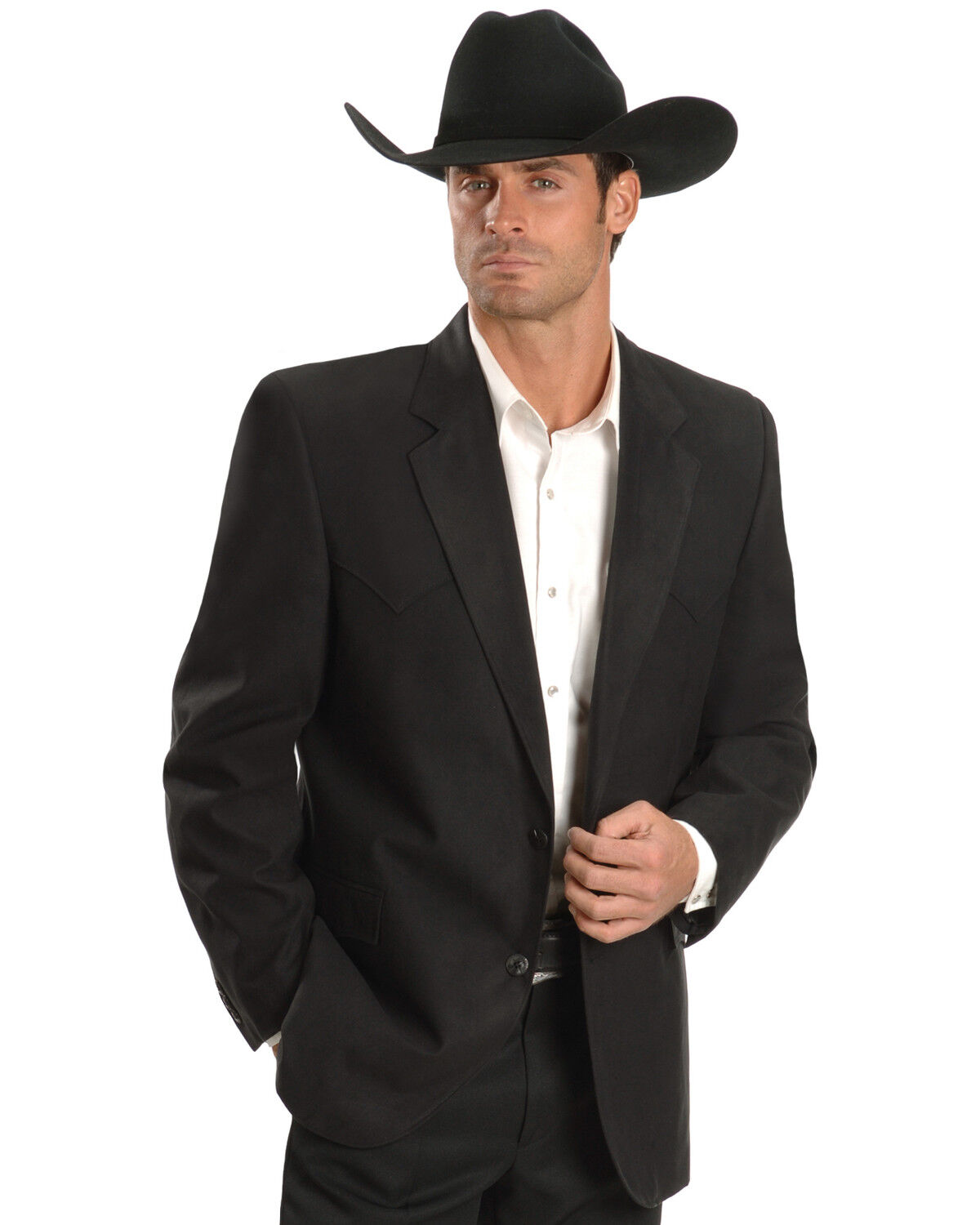 Image #1 - Circle S Microsuede Sportcoat - Reg, Tall, Black, hi-res