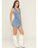Image #2 - Show Me Your Mumu Women's Fairfield Sleeveless Tie Waist Denim Vest Mini Dress, Medium Wash, hi-res
