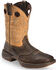 Durango Rebel Saddle Cowboy Boots - Broad Square Toe, Brown, hi-res