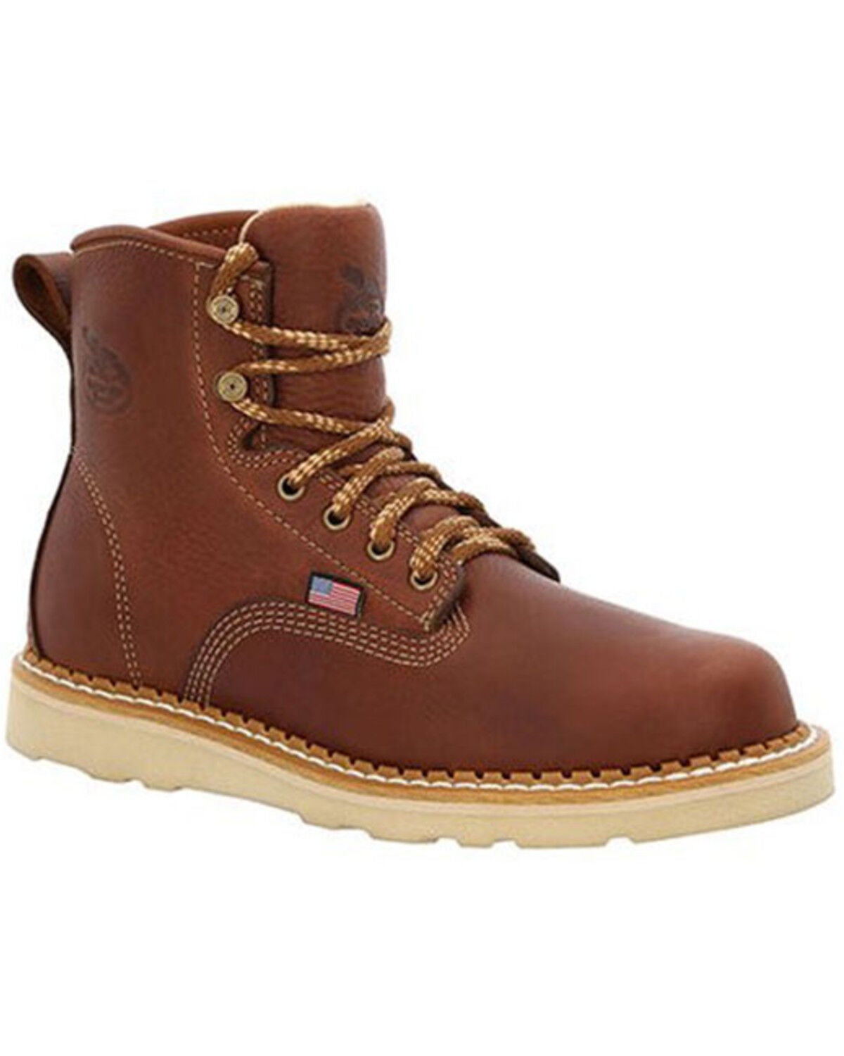 Georgia Boot Men's USA Wedge Work Boots - Soft Toe, Brown, hi-res