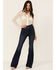Image #3 - Wild Moss Women's Lace Button Front Sheer Long Sleeve Shirt, Ivory, hi-res