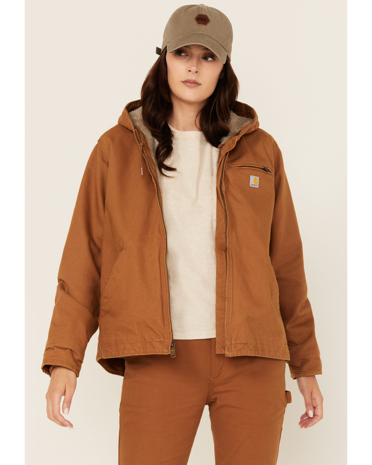 Women's carhartt sherpa jacket cheap