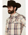 Image #2 - Cody James Men's Pay Day Plaid Print Long Sleeve Snap Western Shirt, Tan, hi-res