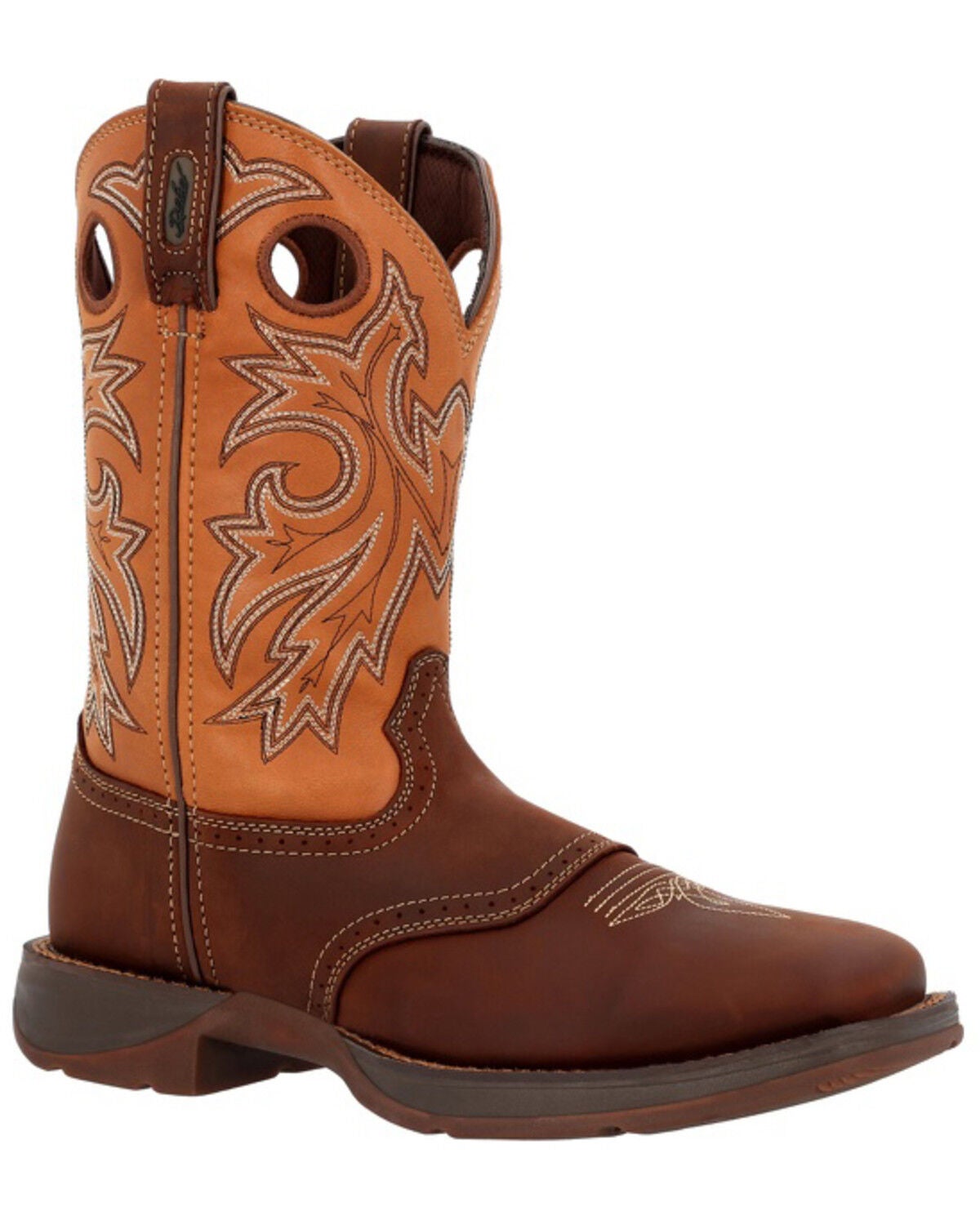 Durango Men's Rebel Saddle Performance Western Boots - Broad Square Toe, Brown, hi-res