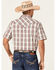 Moonshine Spirit Men's TNT Large Plaid Short Sleeve Snap Western Shirt , White, hi-res