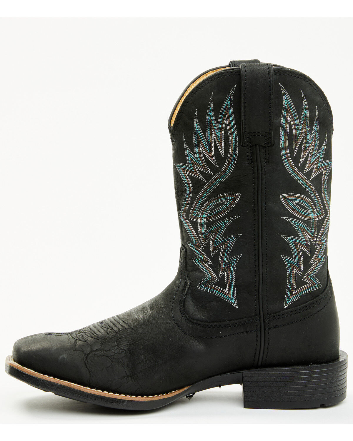 Image #3 - Justin Men's Zeke Performance Western Boots - Broad Square Toe, Black, hi-res