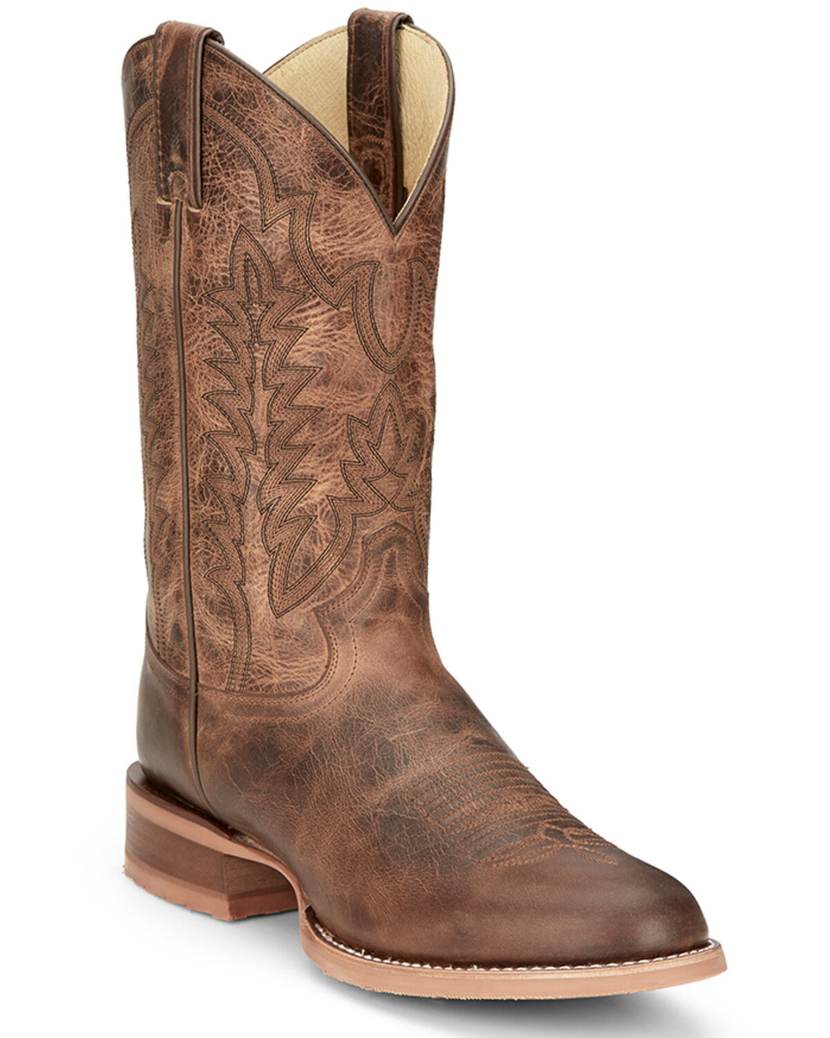 Image #1 - Justin Men's Clanton Western Boots - Round Toe, Brown, hi-res