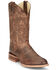 Image #1 - Justin Men's Clanton Western Boots - Round Toe, Brown, hi-res