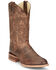 Image #1 - Justin Men's Clanton Western Boots - Round Toe , Brown, hi-res