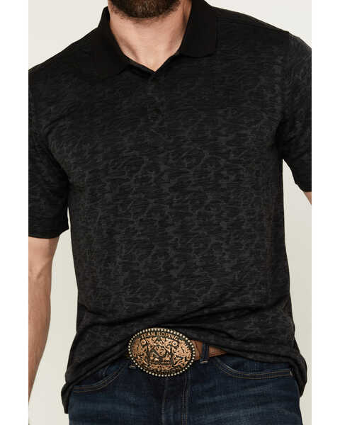 Image #3 - RANK 45® Men's Rowel Camo Print Performance Polo Shirt , Black, hi-res