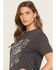 Image #2 - White Crow Women's Make It A Double Short Sleeve Oversized Graphic Tee, Black, hi-res