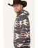 Image #2 - Ariat Men's Chimayo Southwestern Hooded Sweatshirt, Navy, hi-res