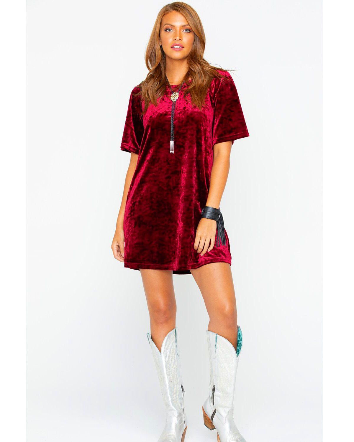 velvet tee shirt dress