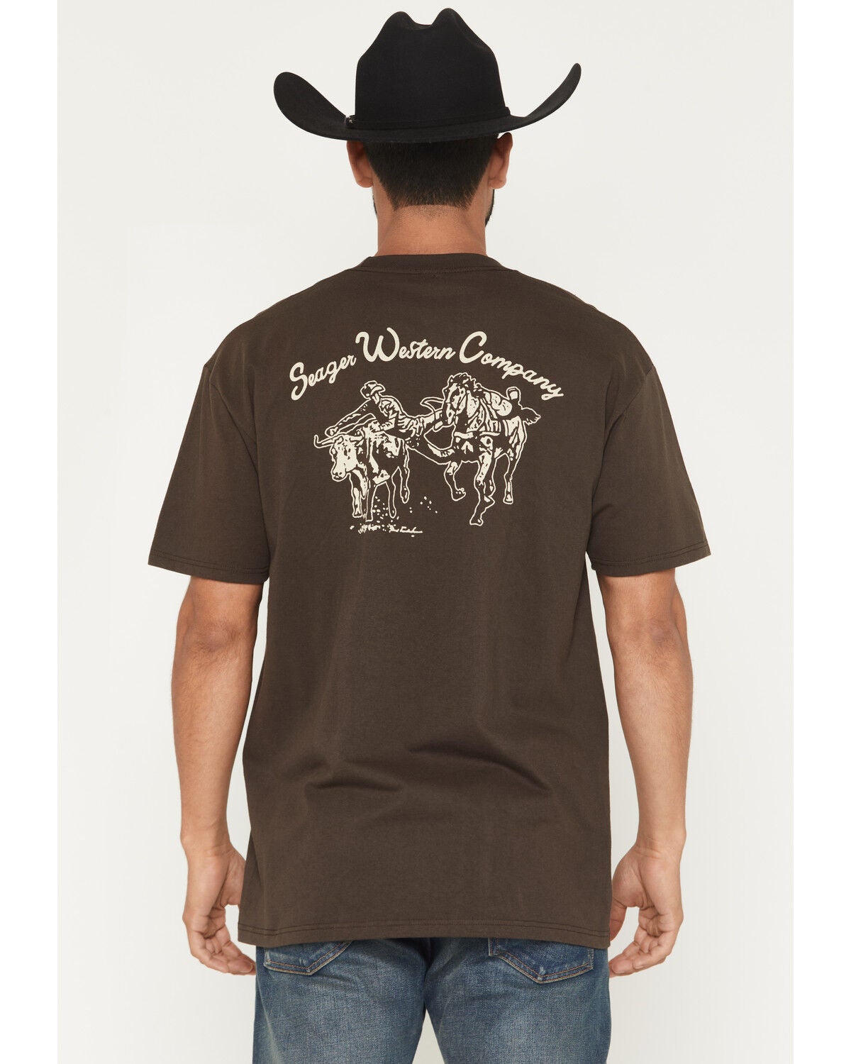 Seager Men's Los Rios Short Sleeve Graphic T-Shirt, Brown, hi-res