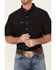 Panhandle Men's Performance Geo Print Short Sleeve Button Down Western Shirt , Red, hi-res