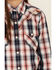 Image #2 - Ariat Girls' Dynamic Plaid Print Southwestern Yoke Long Sleeve Western Shirt, Multi, hi-res