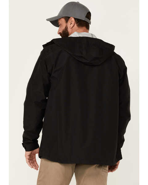 Image #4 - ATG by Wrangler Men's All-Terrain Black Zip-Front Hooded Rain Jacket , Black, hi-res
