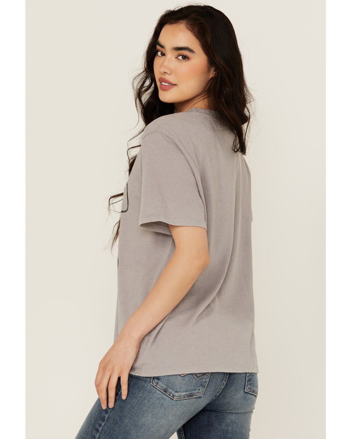 Image #4 - Blended Women's Howdy Skeleton Short Sleeve Graphic Tee, Grey, hi-res