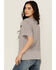 Image #4 - Blended Women's Howdy Skeleton Short Sleeve Graphic Tee, Grey, hi-res