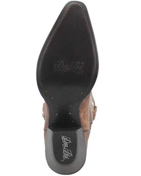 Image #7 - Dan Post Women's Colleen Vintage Leather Western Boot - Snip Toe , Tan, hi-res