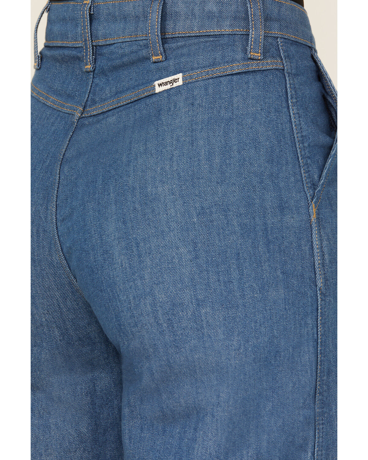 Image #4 - Wrangler Women's Medium Wash Original Rinse High Rise Trouser Stretch Denim Jeans, Medium Wash, hi-res