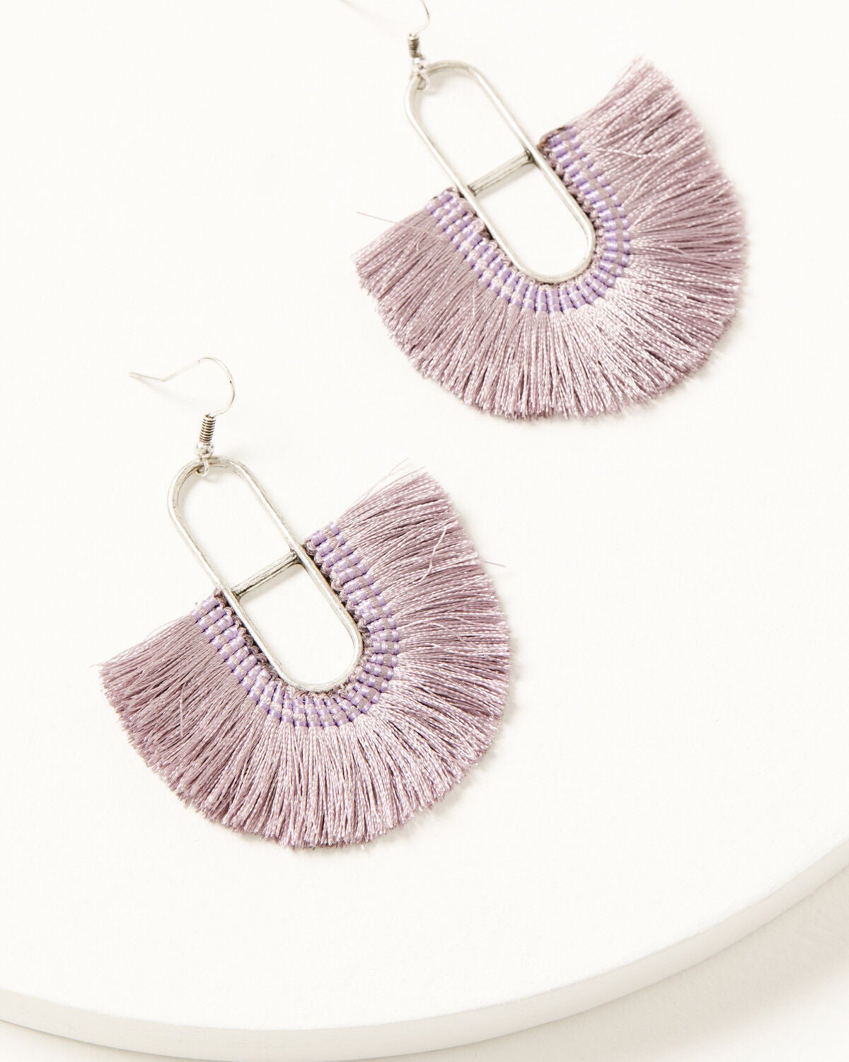 Shyanne Women's Luna Bella Fringe Earrings, Lavender, hi-res
