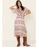 Stetson Women's Southwestern Print Surplice Dress, Multi, hi-res