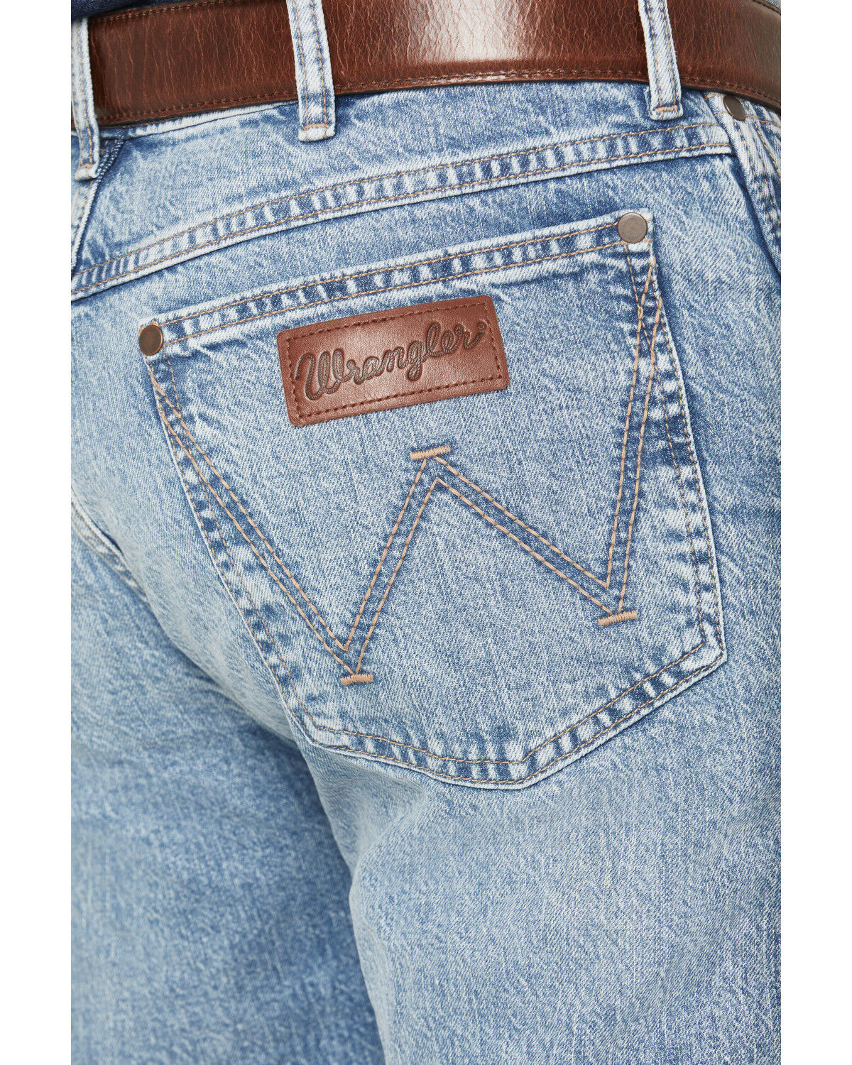 Image #4 - Wrangler Retro Men's 77MWZ Jones Light Wash Slim Bootcut Stretch Denim Jeans, Light Wash, hi-res