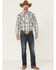 Image #2 - Cowboy Hardware Men's Hermosillo Large Plaid Print Long Sleeve Pearl Snap Western Shirt , Black, hi-res