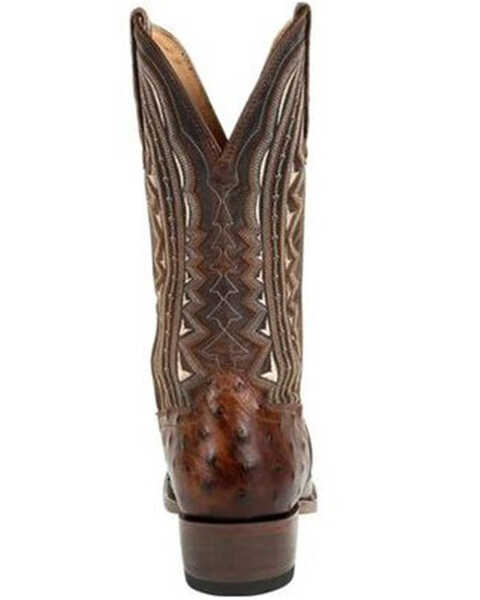 Image #5 - Durango Men's Exotic Full-Quill Ostrich Western Boots - Medium Toe, Brown, hi-res