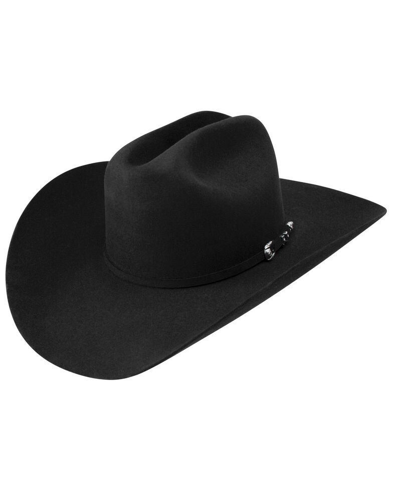 Resistol Men's Ox Box Fur Felt Western Hat, Black, hi-res