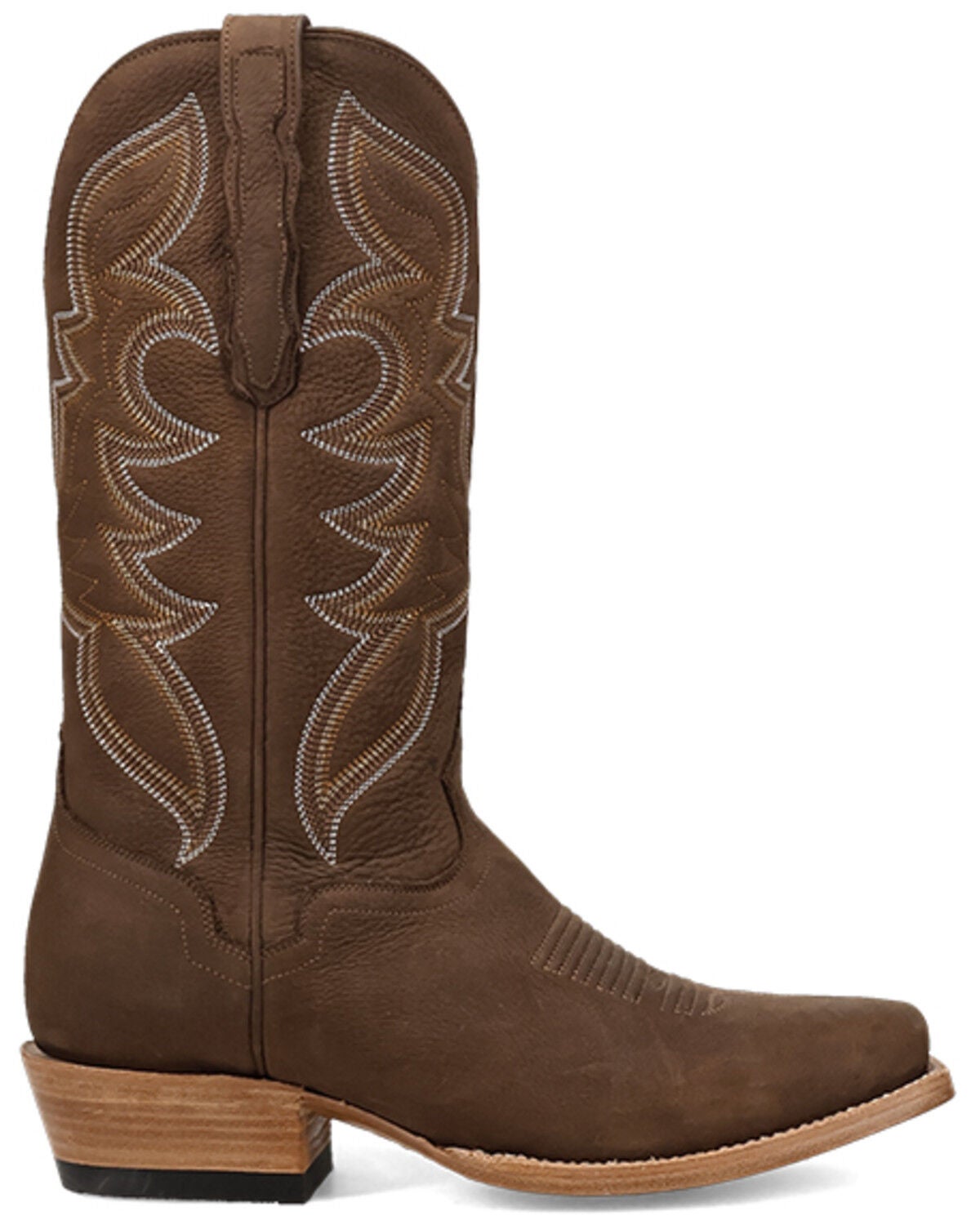 Image #2 - El Dorado Men's Bay Apache Western Boots - Square Toe, Brown, hi-res