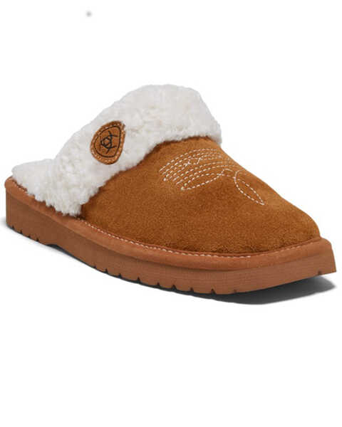 Ariat Women's Jackie Slippers - Broad Square Toe, Chestnut, hi-res